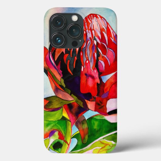 ウォラタハ オーストラリアの原産花 ウォーターカラー Case-Mate iPhoneケース (裏面)