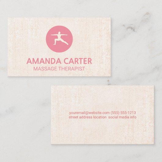 ウォリアポーズヨガ 名刺 (正面/裏面)