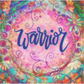 ウォリアリティピンクフローラ勇気付けられるインスピレーション シール (正面)