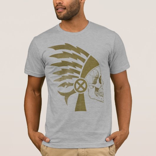 ウォリアースカル金ゴールド Tシャツ (正面)