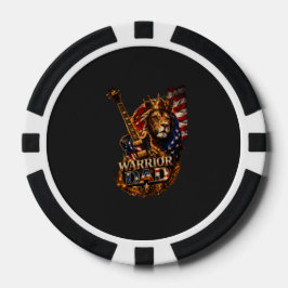 ウォリアーダッド ライオン アメリカ国旗 ギター ポーカーチップ