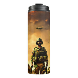 ウォリアーマーチ – 軍事力と名誉のグラフィックTシャツ タンブラー