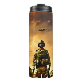 ウォリアーマーチ – 軍事力と名誉のグラフィックTシャツ タンブラー
