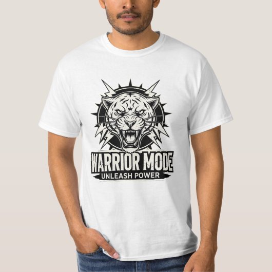 ウォリアーモード起動 - あなたの力を解放せよ Tシャツ (正面)
