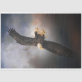 ウォリアー飛んでいるクイーンBald Eagle Decompage 薄葉紙 (正面)