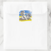 ウォリアー・ウクライナ大統領ゼレンスキー州旗 スクエアシール (バッグ)