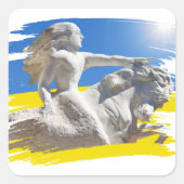 ウォリアー・ウクライナ大統領ゼレンスキー州旗 スクエアシール (正面)