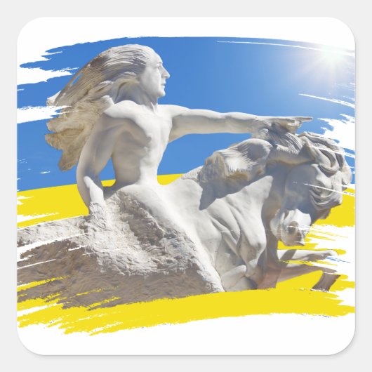 ウォリアー・ウクライナ大統領ゼレンスキー州旗 スクエアシール (正面)