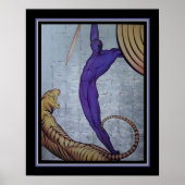 「ウォリアー&タイガー」アールデコプリントバイ専攻のフェルテン ポスター (正面)