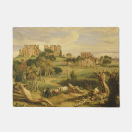 ウォリックシャーのケニルワース城 (ジェームズ・ワード画) ドアマット