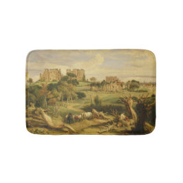 ウォリックシャーのケニルワース城 (ジェームズ・ワード画) バスマット