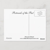 ウォリック・スクール旧葉書 ポストカード (裏面)