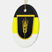 ウォルガドイチェ国旗（黒・黄・白） セラミックオーナメント (左)