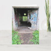 「ウォルコット精神病院のドア」誕生日カード #1 カード (正面)