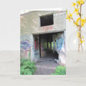 ウォルコット精神病院の玄関ドア 誕生日カード #2 カード (黄色い花)