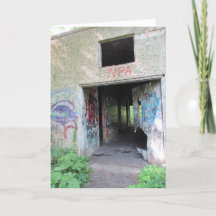 ウォルコット精神病院の玄関ドア 誕生日カード #2