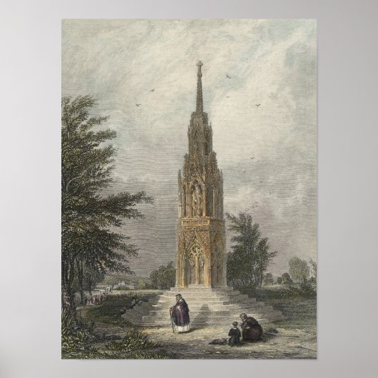 ウォルサム・クロス， c.1820 ポスター (正面)