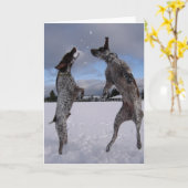 ウォルターおよびLuther、の上でおよび遠くにな挨拶状 カード (黄色い花)