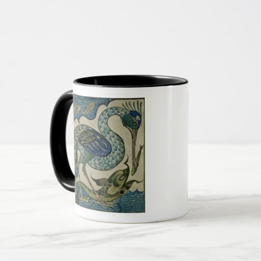 ウォルタークレーンによって鷲および魚のデザインを、タイルを張って下さい マグカップ (正面左)