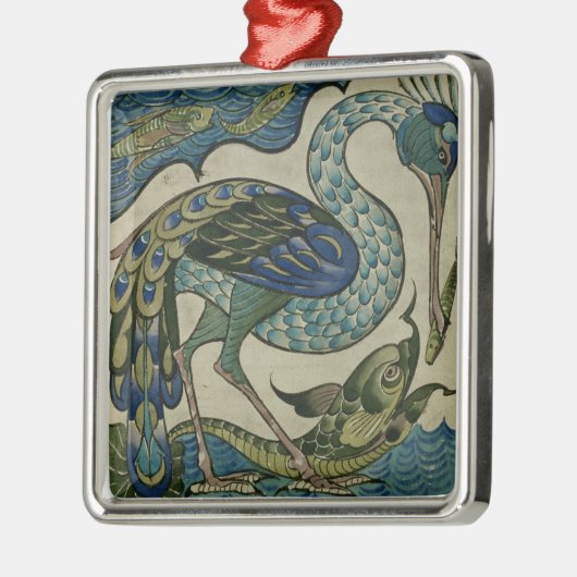 ウォルタークレーンによって鷲および魚のデザインを、タイルを張って下さい メタルオーナメント (左)