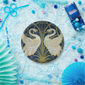 ウォルタークレーンによるスワン・ラッシュ・アンド・アイリス ペーパープレート (パーティー)