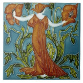 ウォルタークレーンズエンチャントガーデンアールヌーボーフローラ タイル (正面)