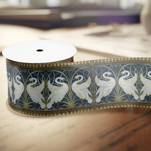 ウォルタークレーンツースワンアールヌーボーヴィンテージデコール サテンリボン