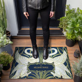 ウォルタークレーンツースワンアールヌーボーヴィンテージデコール ドアマット