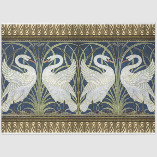 ウォルタークレーンツースワンアールヌーボーヴィンテージデコール 薄葉紙 (正面)