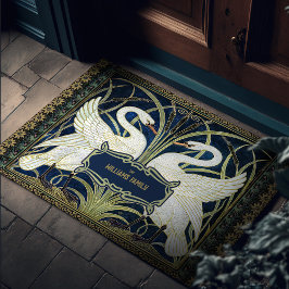 ウォルタークレーンラッシュアイリスアールヌーボーヴィンテージデコール ドアマット