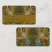 ウォルタークレーンヴィンテージ図と孔雀パターン 名刺 (正面/裏面)