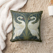 ウォルタークレーン白鳥のビクトリア時代の人の枕 クッション (ブランケット)