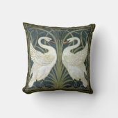 ウォルタークレーン白鳥のビクトリア時代の人の枕 クッション (正面)