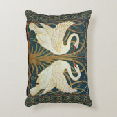 ウォルタークレーン白鳥、ラッシュとアイリスアールヌーボー アクセントクッション (正面(垂直))
