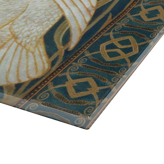 ウォルタークレーン白鳥、ラッシュとアイリスアールヌーボー カッティングボード (角)