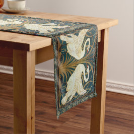 ウォルタークレーン白鳥、ラッシュとアイリスアールヌーボー ショートテーブルランナー