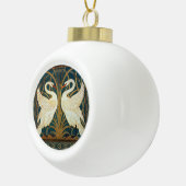 ウォルタークレーン白鳥、ラッシュとアイリスアールヌーボー セラミックボールオーナメント (右)