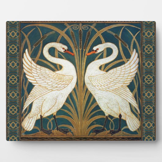 ウォルタークレーン白鳥、ラッシュとアイリスアールヌーボー フォトプラーク (正面)