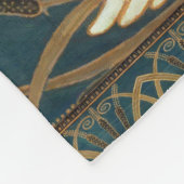 ウォルタークレーン白鳥、ラッシュとアイリスアールヌーボー フリースブランケット (角)