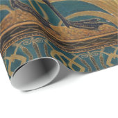 ウォルタークレーン白鳥、ラッシュとアイリスアールヌーボー ラッピングペーパー (ロールコーナー)