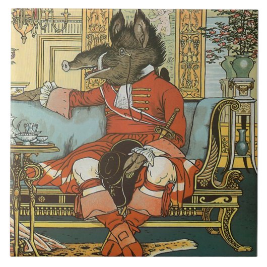 ウォルタークレーン美しい&ビーストC1885レプロビーストタイル タイル (正面)