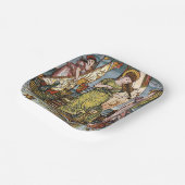 ウォルタークレーン船，優雅な女性，アールヌーボー ペーパープレート (傾斜あり)