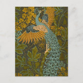 ウォルタークレーン – ヴィンテージイチジクと孔雀パターン ポストカード (正面)