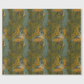 ウォルタークレーン – ヴィンテージイチジクと孔雀パターン ラッピングペーパー (フラット)