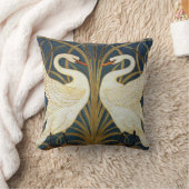 ウォルタークレーン – Swan, Rush And Irisアールヌーボー クッション (ブランケット)