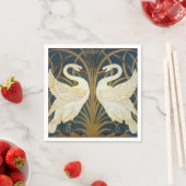 ウォルタークレーン – Swan, Rush And Irisアールヌーボー スタンダードカクテルナプキン (インサイチュ)