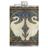 ウォルタークレーン – Swan, Rush And Irisアールヌーボー フラスク (正面)