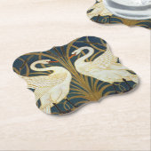 ウォルタークレーン – Swan, Rush And Irisアールヌーボー ペーパーコースター (アングル)