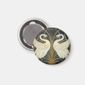 ウォルタークレーン – Swan, Rush And Irisアールヌーボー マグネット (正面/裏面)