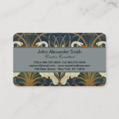 ウォルタークレーン – Swan, Rush And Irisアールヌーボー 名刺 (裏面)